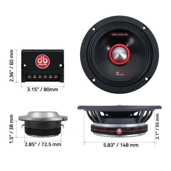 P3 4M6K : 6.5" 4- Midrange/ 2-Tweeter Component Kit